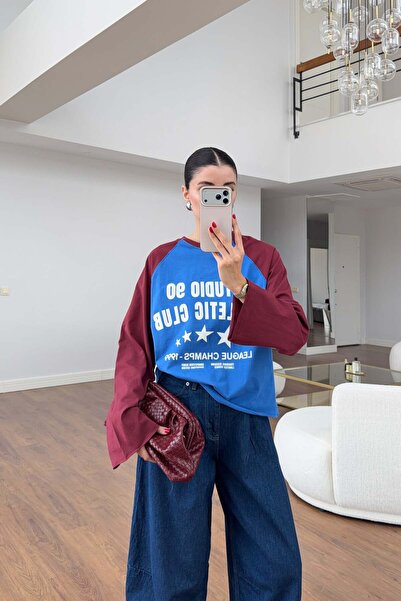 HAZELANNA Studio 90 Long Sleeve College Tshirt