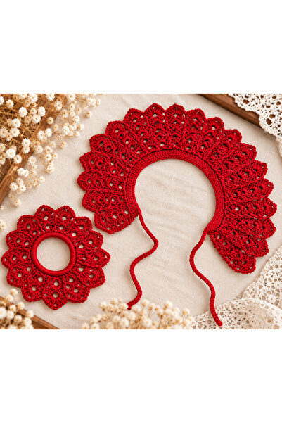 MAVEA Knitted Children's Collar and Hairpin