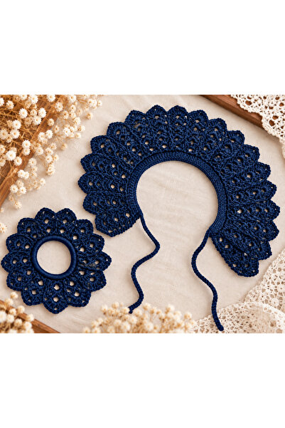 MAVEA Knitted Children's Collar and Hairpin