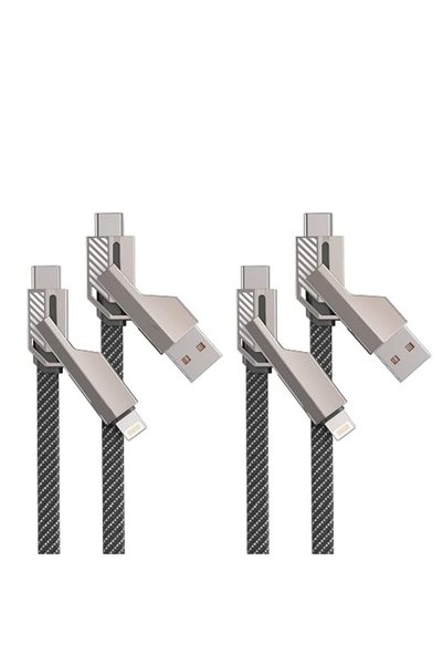 MAKINGTEC كابل USB C 4 في 1 سريع، شحن سريع 60 واط ومزامنة البيانات، مضاد للتش...