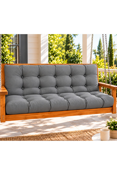 ELF CONSEPT Gri Eko Salıncak Minderi 140x50 cm – Bahçe Balkon Bank Minderi