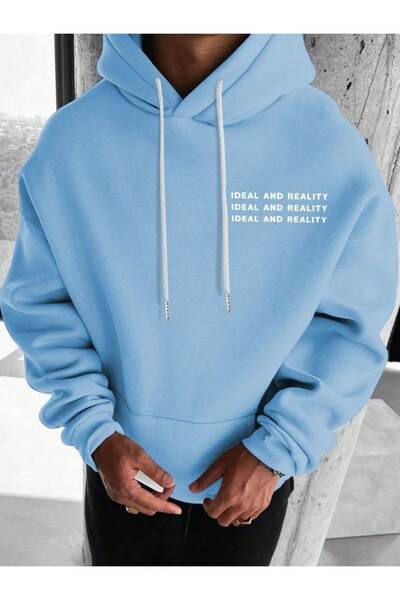 Urban Look Unisex Oversize Hooded Printed Sweatshirt – Casual Streetwear Men'...