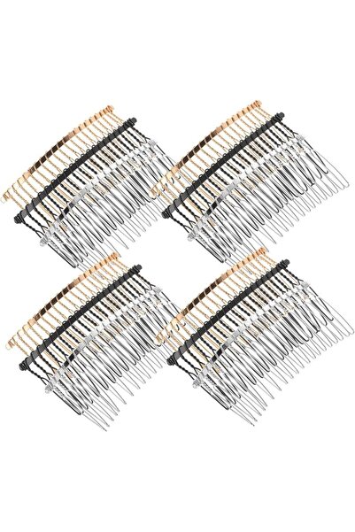 GENERAL SHERCHPRY 12pcs Tooth Hair Combs Metal Wire French Side Detangling Ha...