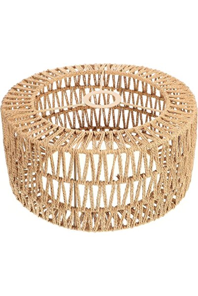 GENERAL Totority Straw Rope Lampshade Large Yellow Woven Light Shade Ceiling ...