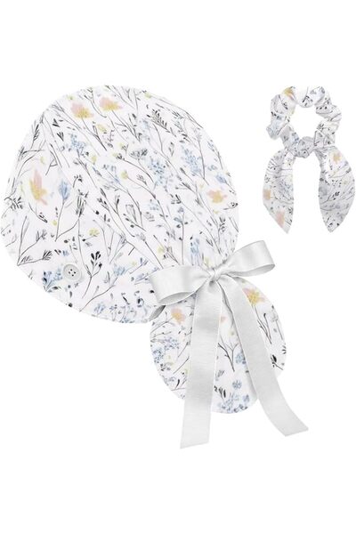 GENERAL Scrub Caps Women, Ponytail Holder Surgical Cap with Hair Scrunchy