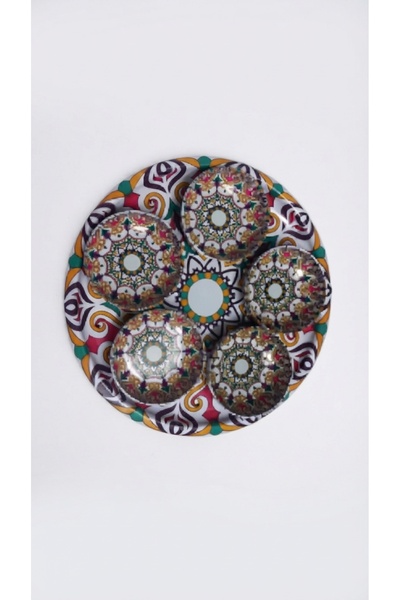 5DM Authentic Patterned 6-Piece Presentation Set: 5 Snack Bowls, Sauce Bowls ...