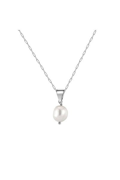 Be Special Colier din argint 925 placat cu rodiu cu perle 50 cm
