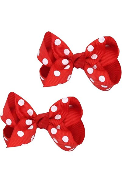 GENERAL Grosgrain Ribbon Polka Dot Hair Bow Baby Girls Polka Dot Hair Clips I...