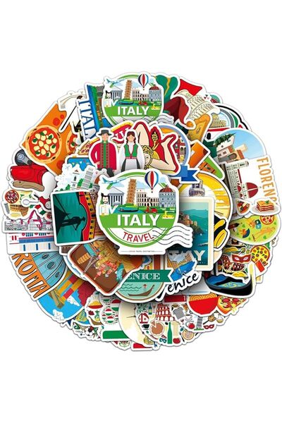 Generic Italy Stickers Pack 50 PCS Travel Landscape Laptops Decorative Decals...