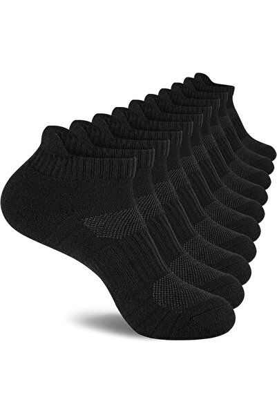 GENERAL Mens 100% Cotton Ankel Socks, Athletic Cushioned Performance Running ...