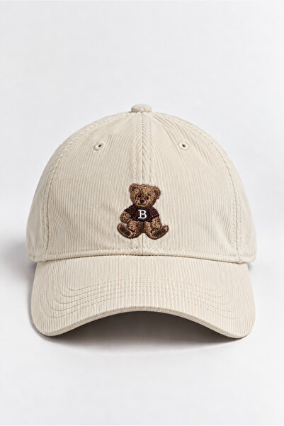 klovi Teddy Bear Nakışlı Kadife Premium İthal Şapka