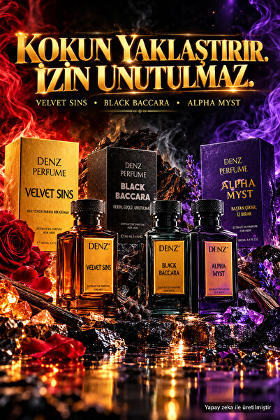 Velvet Sins Black Baccara Alpha Myst 3’Lü Erkek Karizma İmza Seti Extrait De Parfüm