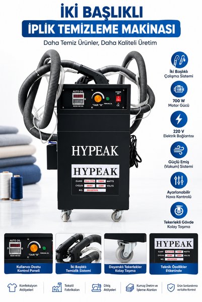 HYPEAK iki başlıklı iplik temizleme makinası