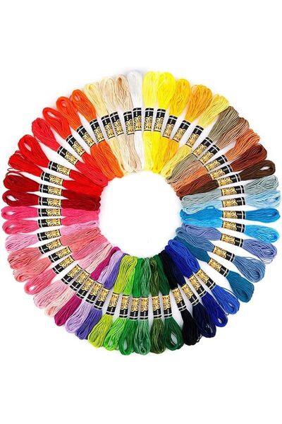 GENERAL Embroidery Cross Stitch Threads Rainbow Color Skeins Crafts Floss- Pa...