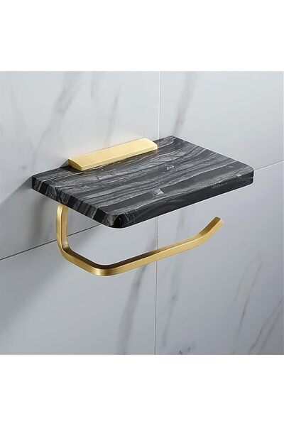 Generic Luxury Natural Marble Towel Rack, Bathroom Towel Holder, Tissue Holde...