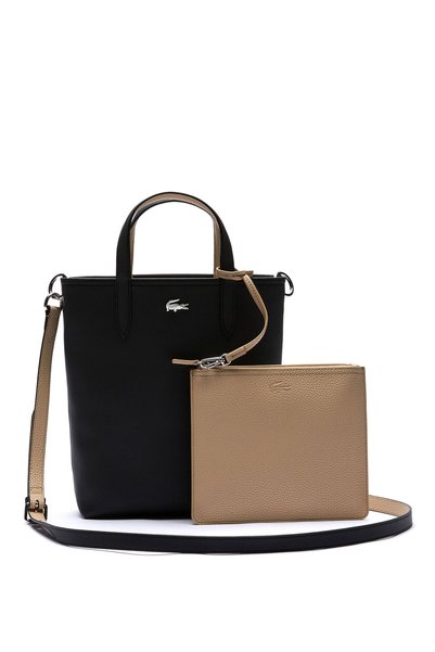 Lacoste Anna Double-Sided Black Messenger Bag