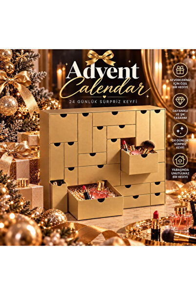 24 KUTUCUKLU ADVENT CALENDAR (İÇİ BOŞ GÖNDERİLMEKTEDİR, PLASTİKTİR)