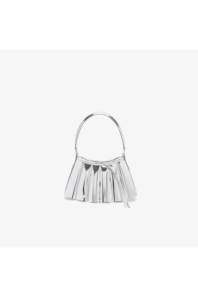 Lacoste Small Lenglen Women's Leather Grey Shoulder Bag