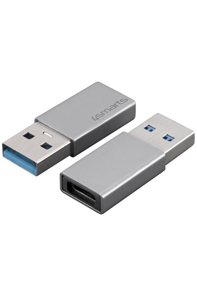 4smarts Adaptor Pasiv USB-A 3.0 la USB-C argintiu 2 buc.