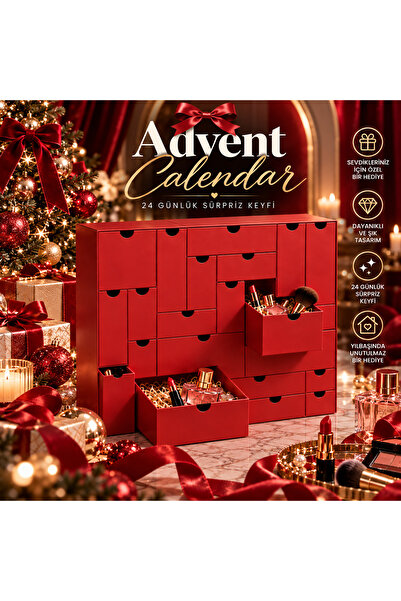 Genel Markalar 24 KUTUCUKLU ADVENT CALENDAR (İÇİ BOŞ GÖNDERİLMEKTEDİR, PLASTİ...