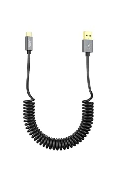 GENERAL كابل كيبل كرييشن ملفوف بطول 5 أقدام من USB إلى USB C للشحن السريع 3 أ...