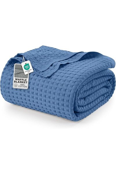 Utopia Bedding 100% Cotton Waffle Weave Blanket [King Size] - Luxury Soft Bre...