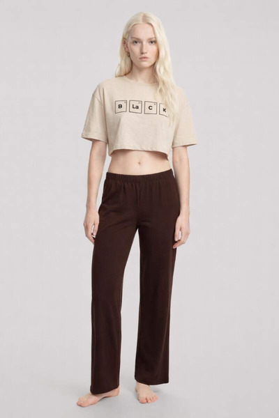 Baskılı Crop T-Shirt