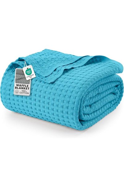 Utopia Bedding 100% Cotton Waffle Weave Blanket [King Size] - Luxury Soft Bre...