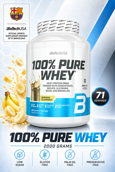 100% Pure Whey 2000 gr - Muz Aromalı