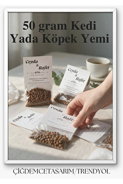 Düğün Kına Nişan ve Dilediğiniz Özel Günlerde Dağıtmalık 10 Adet Hediyelik Kedi Köpek Dostlarımıza Mama İkram Seti