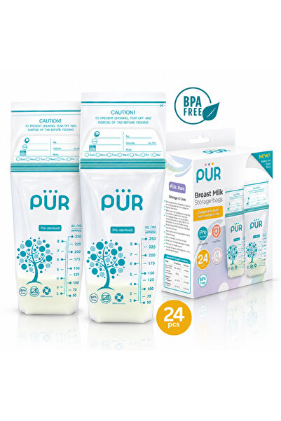 PUR Brand PUR ®   Pungi pentru depozitarea laptelui matern, pachet de 24, sig...