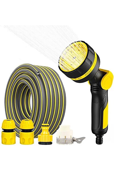 HASTHIP ®15M Garden Hose Water Sprayer Kit, 10 Spray Modes, Pressurized Water...
