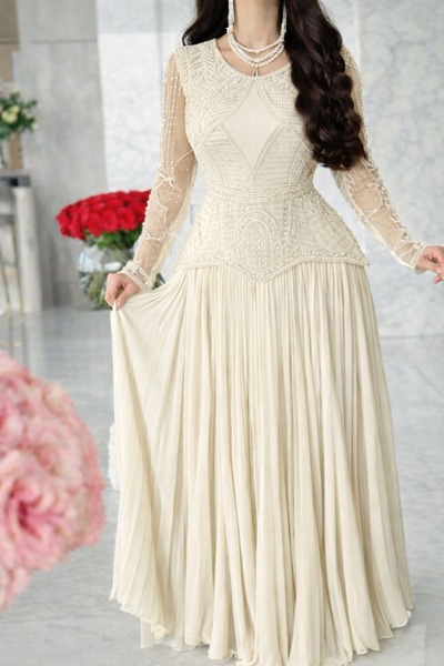 rafeef dress Luxury Evening Dress Off White