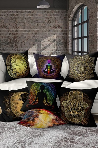 Generic Brand Set de 7 fețe de pernă decorative cu design personalizat și imp...
