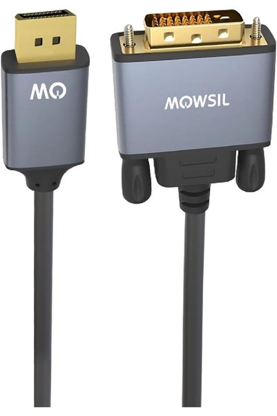 MOWSIL كابل Display Port DP إلى DVI-D بطول 2 متر، يدعم دقة 3840x2160@30Hz، عا...