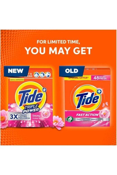 Tide Triple Power Floral Breeze Laundry Detergent Powder Semi-Automatic 2.25 kg