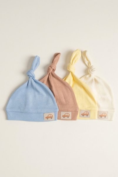 lilico Unisex Baby 0-6 Months Car Emblem Detailed 100% Cotton Interlock Tie-U...