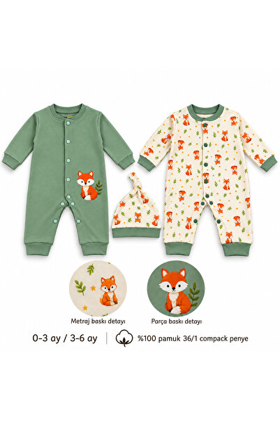 MCT Baby Wear 👶 %100 Pamuk Yenidoğan Kombin Tulum