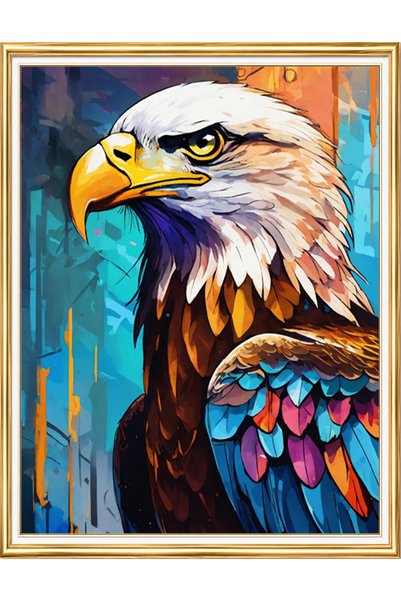 LİVA CRAFT Art & Craft Diamond painting puzzle kit, colorful eagle 40x50 cm m...