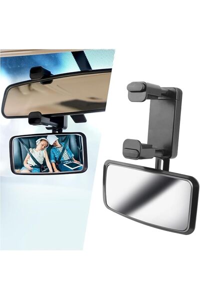 OASISGALORE 360° Curved Baby Car Mirror without Dead Angle,Clip on Car Seat M...