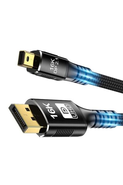 EXCEFORE كابل Mini DP إلى DisplayPort 2.1، يدعم دقة عرض 16K@60Hz/ 8K@120Hz/ 4...