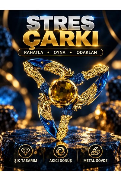 VEROXA Metal Stres Çarkı Fidget Spinner – Rulmanlı Sessiz Dönüş, Ergonomik Ta...