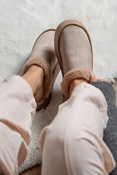 MERETTO By Akıl Luna Women's Furry Warm Soft Slippers