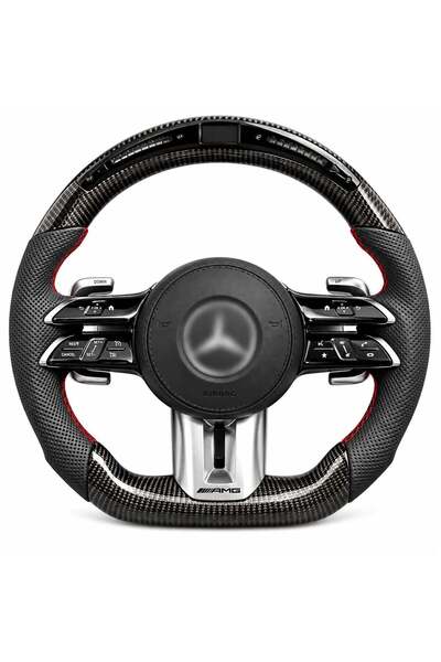 autogp Mercedes amg 2021 direksiyon simidi ledli carbon f1 vites+cruze contro...