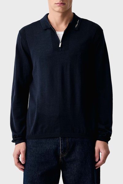 Emporio Armani Yünlü Fermuarlı Polo Yaka Kazak Erkek POLO YAKA KAZAK EM006293...