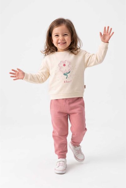MyPrettyBaby Stone-Embellished Flower-Embroidered Winter Clothing, Three-Piec...