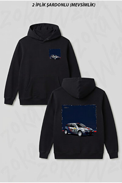 Colin Mcrae Ford Focus Wr Sırt Baskılı Kapşonlu Sweatshirt