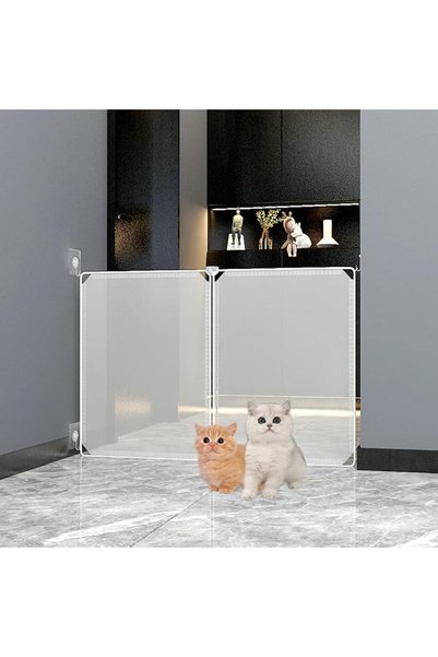 jury Ricjurzzty DIY Portable Cat Gate Safety Fence for Stairways Suit Differe...
