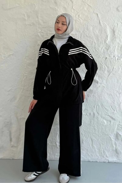 Trend Paris Imported Tracksuit Set with Stripe Detail