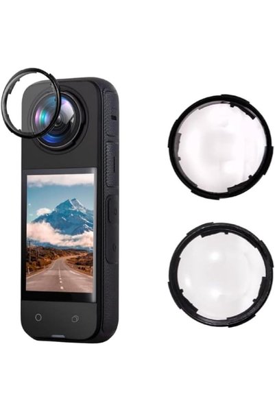 NALACAL قطعتان من غطاء حماية العدسة، غطاء عدسة Insta360 X4، واقيات عدسات قياس...